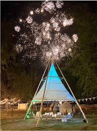 Bamboo tent setting with diwan game activity rent in Hyderabad